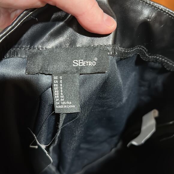 SBetro Suzanne Betro‎ Faux Leather Front Slit Skinny Pants Size S - Picture 7 of 12